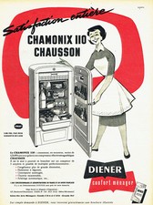 1957 Advertising 078 Advertising 078 Freezer Fridge Chamonix 110 Chausson Diener
