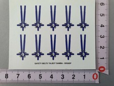 ANTIQUE/OLD DECALS 1/43 SAFETY HARNESS 5 DOT BLUE - CARPENA DCC10