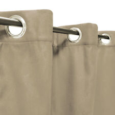 Rideau suédine thermique doublé polaire, Taupe -140x240cm prêt a poser Atout