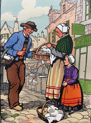 Pochoir des années - , signé