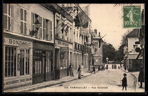 Cpa rambouillet rue nationale - rambouillet,,