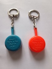 2 Vintage 60' POELON AUBY Keychain EMAIL Pot Keychain