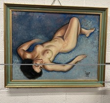 FEMME NUE Huile Toile Signée