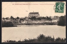 Old postcard Pont-de-l'Arche, general view, view taken from the electrical factory 