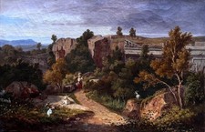 Ecole Italienne début du XIXème siècle-Corot-Romantique-Italie-Johann Reinhart ?