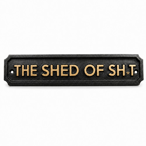 Cabane plaque - m****,