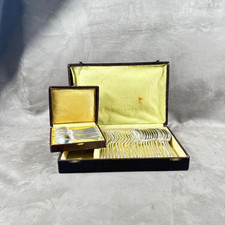 Gorgeous Vintage 1950s Ercuis Silver Metal 34 Piece Housewife