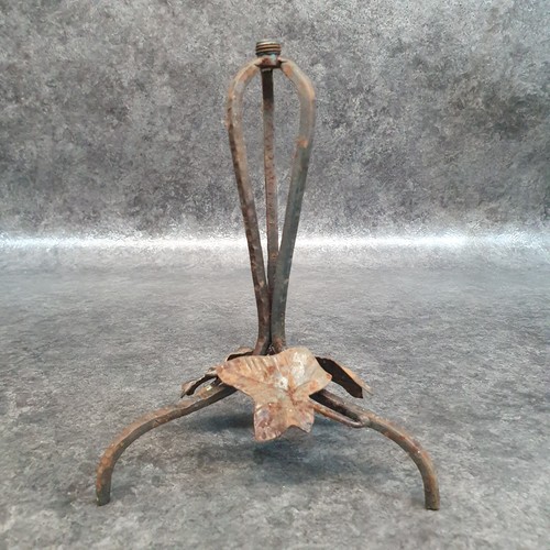 Ancien pied lampe fer - ancien,