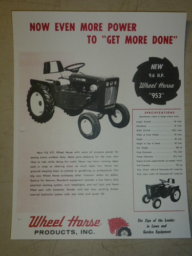 Vintage 1962 wheel horse - wheel,