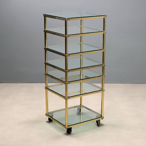 Vitrine vintage métal laiton - vintage,