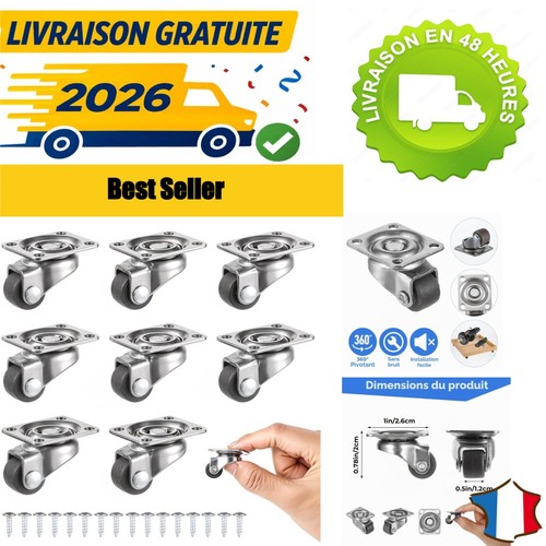 Roulettes pivotantes 360 - roulettes, 360°