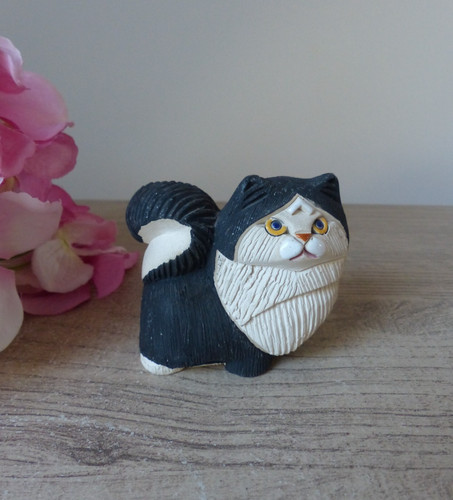 Figurine chat persan noir - , et
