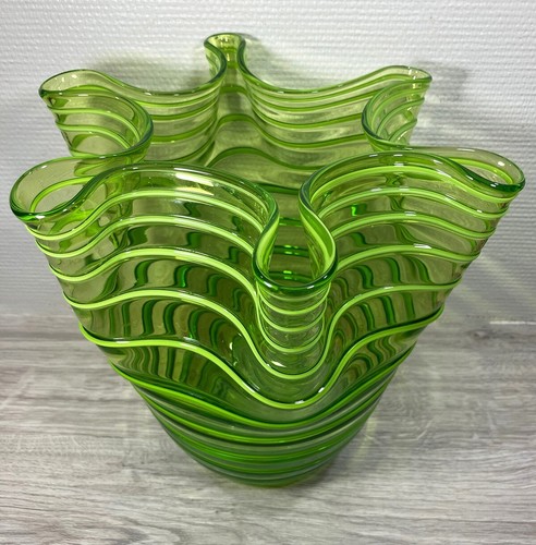 Vase mouchoir verre - mouchoir, soufflé