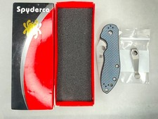 RARE Spyderco Domino Blue Carbon fiber XHP Knife C172CFBLTIP Discontinued