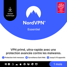 NordVPN Standard, 10 Appareils, 1 Mois, VPN & Cybersécurité, Code Numérique