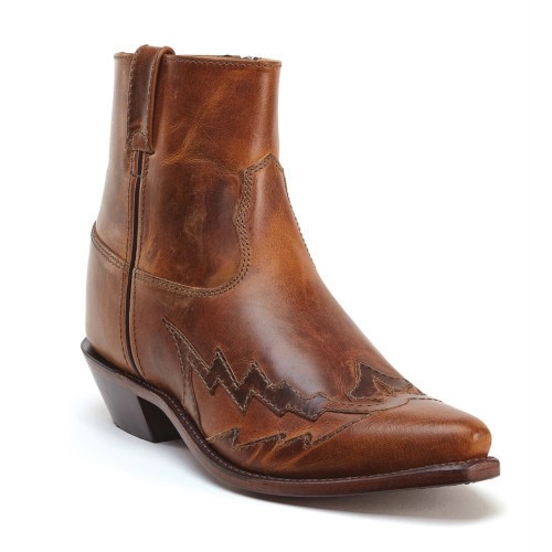 Bottes basses cuir western - en,