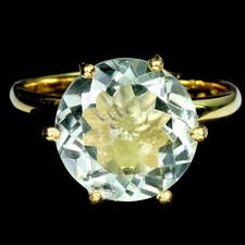 925 Bague en Argent Rond Améthyste 12mm Naturel Pierre Précieuse Bijoux Taille 6