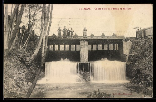Cpa anor chute eau de - anor,, d´eau
