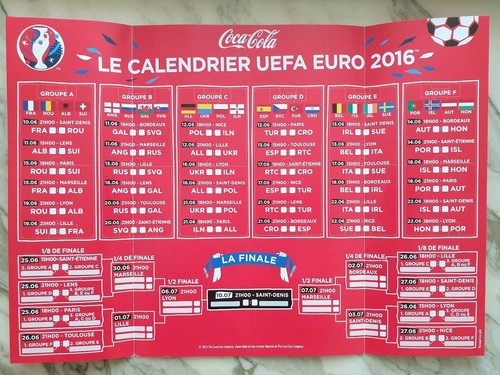 Calendrier des match euro - des,