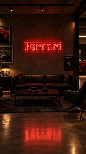 Ferrari enseigne lumineuse - lumineuse, led