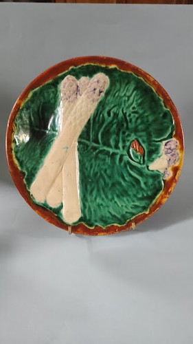Assiette ancienne asperge - assiette, à