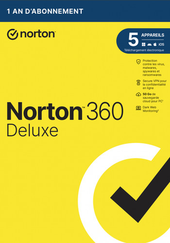 Norton 360 deluxe 1 an - 5,