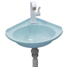Lavabo mural bleu angulaire