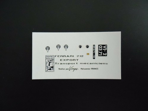 Decal ferrari 212 export - decal,