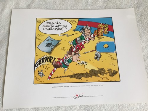 Sérigraphie astérix rose - astérix,