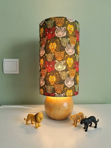 Lampe bois clair - , massif