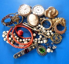 LOT Bijoux Anciens Plaqué Or