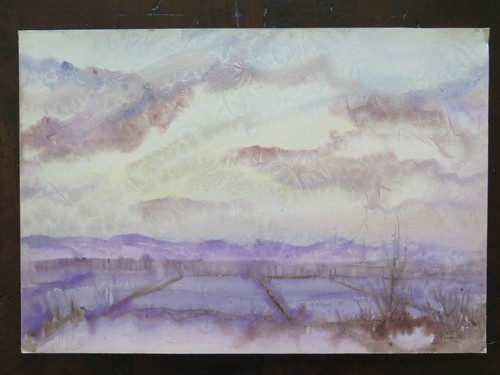 Tableau paysage hiver avec - tableau,