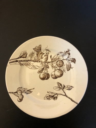 Assiette décor oiseau sur - décor,
