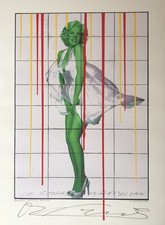 Œuvre De Giuseppe Fortunato Pop Art Signé COA Marilyn 70x50cm Style Andy Warhol