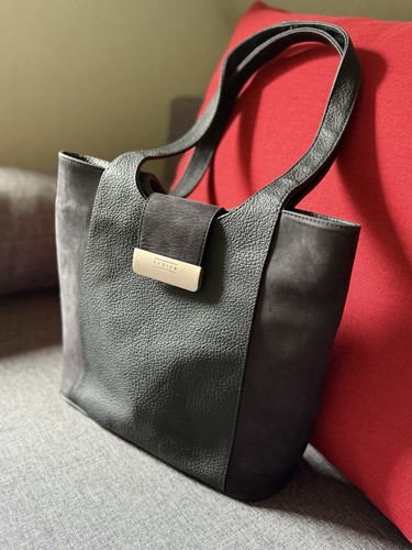 Sac texier cuir noir - noir,