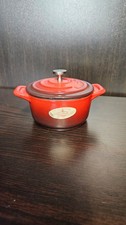 La Cuisine Mini Covered Enameled Casserole Round Red Ireland