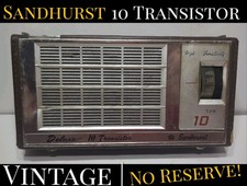 ✨VINTAGE✨ Sandhurst Deluxe 10 Transistor Radio High Sensitivity Portable - WORKS