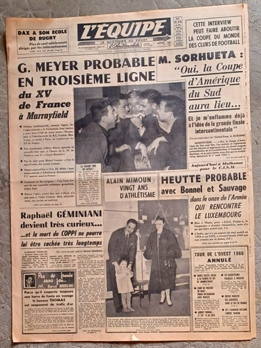 Journal equipe 7 - l'equipe, janvier