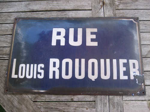 Ancienne plaque rue tôle - rue,