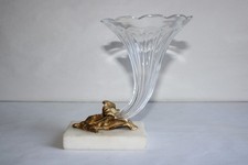 Vase cornet en cristal de