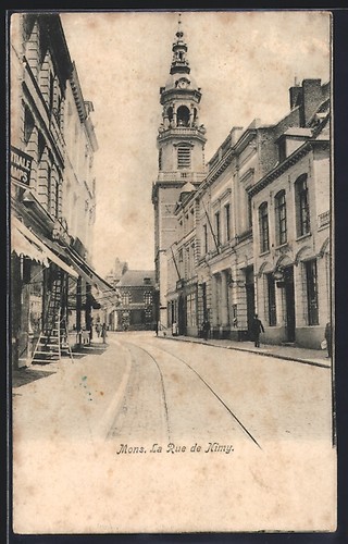 Cpa mons rue - mons,, de