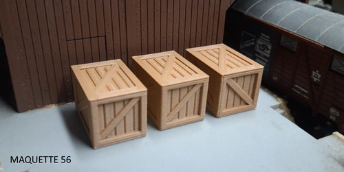 Lot grandes caisses bois - ho,