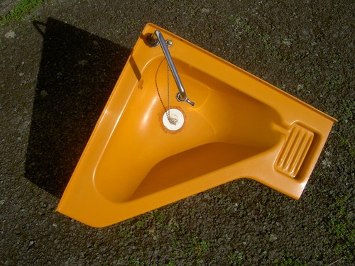 Evier angle plastique orange - evier, d'angle