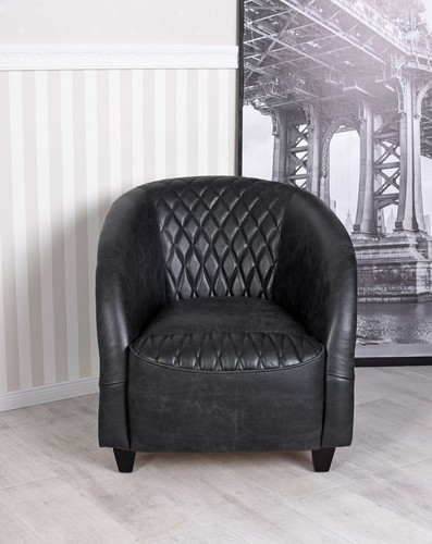 Fauteuil vintage cuir - cuir, rétro