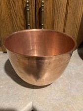 Vintage Solid Copper Mixing Bowl Insert For 5-Quart Kitchen Aid Artisan Mixer
