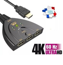4K Commutateur HDMI HUB 1080p Switch Splitter 3D 3 ports FULL HD Répartiteur