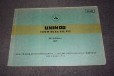 Spare parts list image catalogue Mercedes Unimog engine M 180 1969 very good