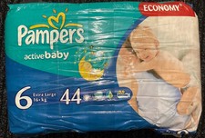 Vintage Diapers Nappies Couche Windeln Pampers Active Baby Dry 2011 SEALED