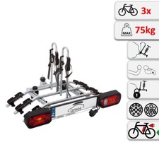 Porte-Velos sur Attelage - Rabattable - Platforme pour 3 Velos - 13 broches