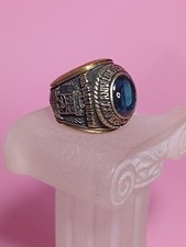 Rare Chevalière Universitaire En Or 10 Carats